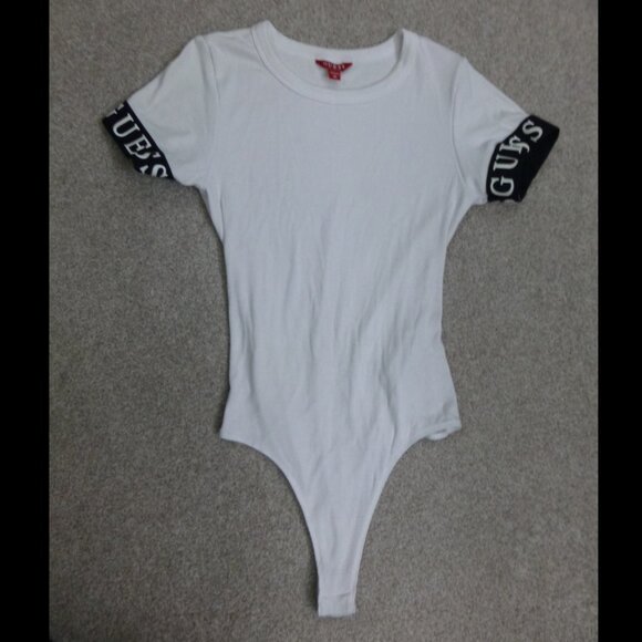 GUESS Logo Tape Cuffs Bodysuit (Size M) - Picture 14 of 14